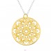 Golden Arabesque cut by laser - 925 Sterling Silver Necklace Without Stones A4S43749