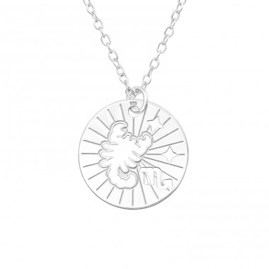 Scorpio Zodiac Sign - 925 Sterling Silver Necklace without stones A4S43941