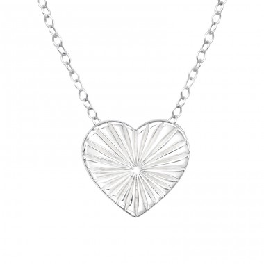 Heart - 925 Sterling Silver Necklace without stones A4S44090