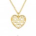 Hearts In A Heart 14k gold plated - 925 Sterling Silver Necklace Without Stones A4S44143