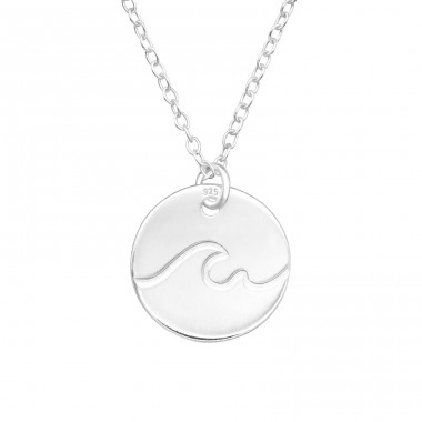 Wave - 925 Sterling Silver Necklace without stones A4S44252