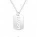 Love on military tag - 925 Sterling Silver Necklace Without Stones A4S44254