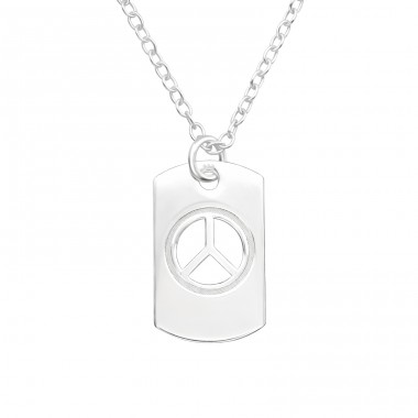 Symbol mieru - Šperkové Striebro 925 Náhrdelníky Bez Kameňov A4S44256