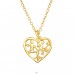 Laser Cut Heart - 925 Sterling Silver Necklace without stones A4S44689