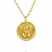 Golden Cupid medalion - 925 Sterling Silver Necklace Without Stones A4S44783