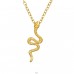 Golden Snake - 925 Sterling Silver Necklace Without Stones A4S44785