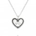 Heart And Paw Print - 925 Sterling Silver Necklace without stones A4S44872