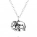 Elefant cu pui oxidat - Argint 925 Coliere Argint Fără Pietre A4S44951