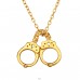 Golden Handcuff - 925 Sterling Silver Necklace Without Stones A4S45117