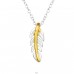 Two tones Leaf - 925 Sterling Silver Necklace Without Stones A4S45190
