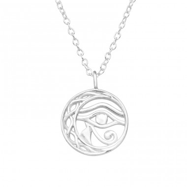 Evil Eye - 925 Sterling Silver Necklace Without Stones A4S45248