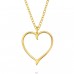 Open Heart necklace - 925 Sterling Silver Necklace Without Stones A4S46220