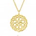 Gold plated Filigree Necklace - 925 Sterling Silver Necklace Without Stones A4S46222