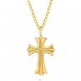 Gold plated Cross necklace - 925 Sterling Silver Necklace Without Stones A4S46223