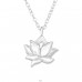 Lotus Flower shape Necklace - 925 Sterling Silver Necklace Without Stones A4S46707