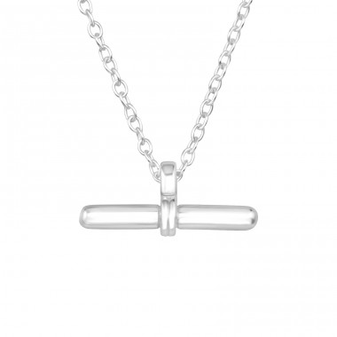Bar shape necklace - 925 Sterling Silver Necklace Without Stones A4S46711