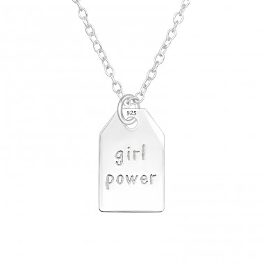 Girl Power - 925 Sterling Silver Necklace Without Stones A4S46716