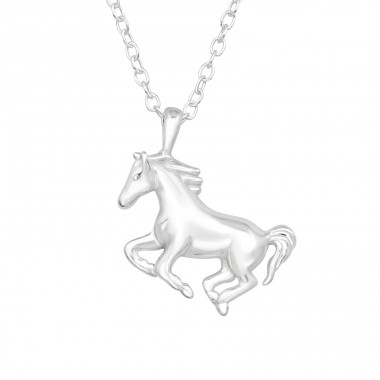 Horse - 925 Sterling Silver Necklace without stones A4S46725