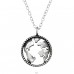 World Map - 925 Sterling Silver Necklace without stones A4S47812