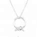Knot On Circle - 925 Sterling Silver Necklace without stones A4S48255