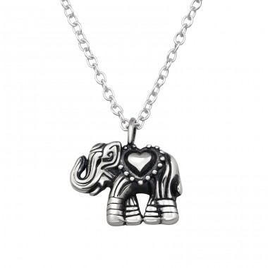 Elefant Cu Inima - Argint 925 Coliere argint fără pietre A4S49486