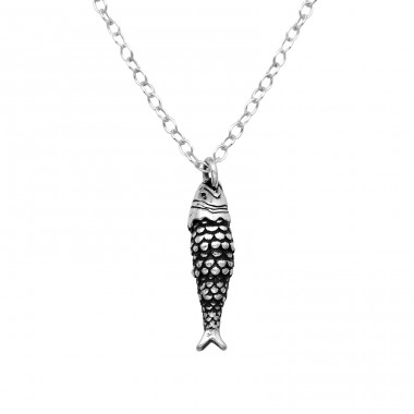 Fish - 925 Sterling Silver Necklace without stones A4S50258