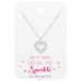 Crystal Heart on card - 925 Sterling Silver Sets Necklace With Earrings A4S45506