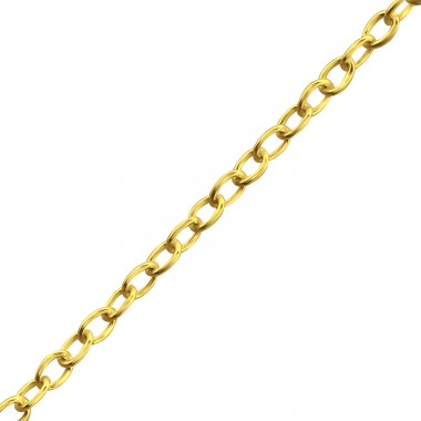 39cm golden chain - 925 Sterling Silver Silver Chains A4S11400