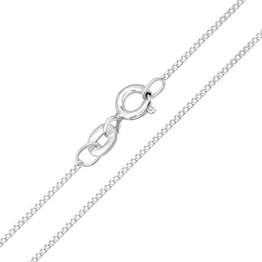 40 cm Curb - 925 Sterling Silver Silver Chains A4S23874