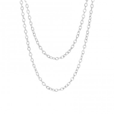 45 cm Silber Doppelkette - Schmuck Silber 925 Silberketten A4S35077
