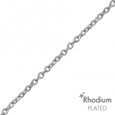 45cm Silver Cable Chain With 7cm Extension Included - 925 Sterling Silver Silver chains A4S38134