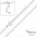 Kígyó platina lánc 39 cm - 925 Ezüst Láncok A4S48611
