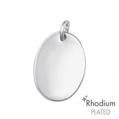 Oval Gravierbare Anhänger - 925Er Silber Gravierbare Anhänger A4S46779