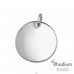 Placuta Rotunda Pandativ Pentru Gravare Placata cu Rodiu - Argint 925 Engravable Pendants A4S46780