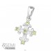 Cross - 925 Sterling Silver Pendants with Zirconia stones A4S15596