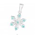 Snowflake - 925 Sterling Silver Pendants with Zirconia stones A4S15833