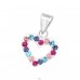 Heart - 925 Sterling Silver Pendants with Zirconia stones A4S16576