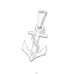 Anchor - 925 Sterling Silver Pendants with Zirconia stones A4S19165