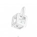 Square - 925 Sterling Silver Pendants with Zirconia stones A4S20511