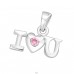 'i Love You' - Striebro 925 Prívesky so zirkónom A4S33384