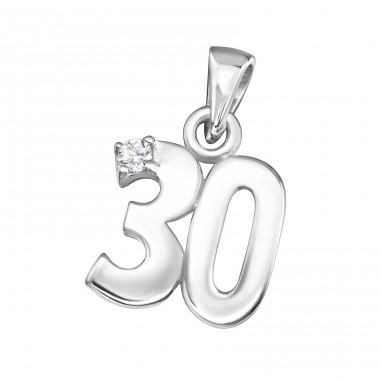 '30' - 925 Sterling Silver Pendants with Zirconia stones A4S3544
