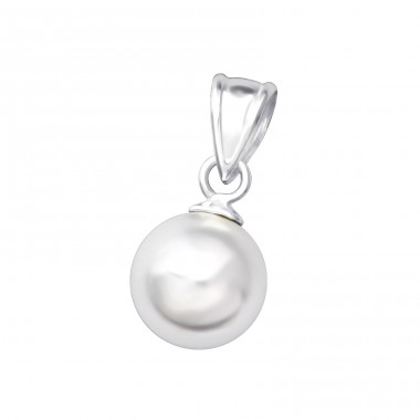 8 mm Round - 925 Sterling Silver Pendants with Zirconia stones A4S35872