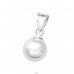 8 mm Round - 925 Sterling Silver Pendants with Zirconia stones A4S35872
