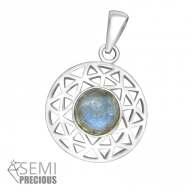 Round - 925 Sterling Silver Pendants with Zirconia stones A4S36862