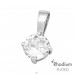 6mm Okrúhly so zirkónom - Šperkové Striebro 925 Prívesky So Zirkónom A4S43058