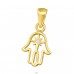 Golden Hamsa hand - 925 Sterling Silver Pendants With Zirconia Stones A4S44348