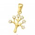 Golden Tree of life with stones - 925 Sterling Silver Pendants With Zirconia Stones A4S44368
