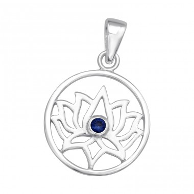 Lotus - 925 Sterling Silver Pendants with Zirconia stones A4S44377