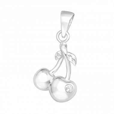 Cherry - 925 Sterling Silver Pendants with Zirconia stones A4S44462