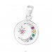 Luna Și Steaua cu Zirconiu Multicolor - Argint 925 Pandantive Cu Zirconiu A4S44495